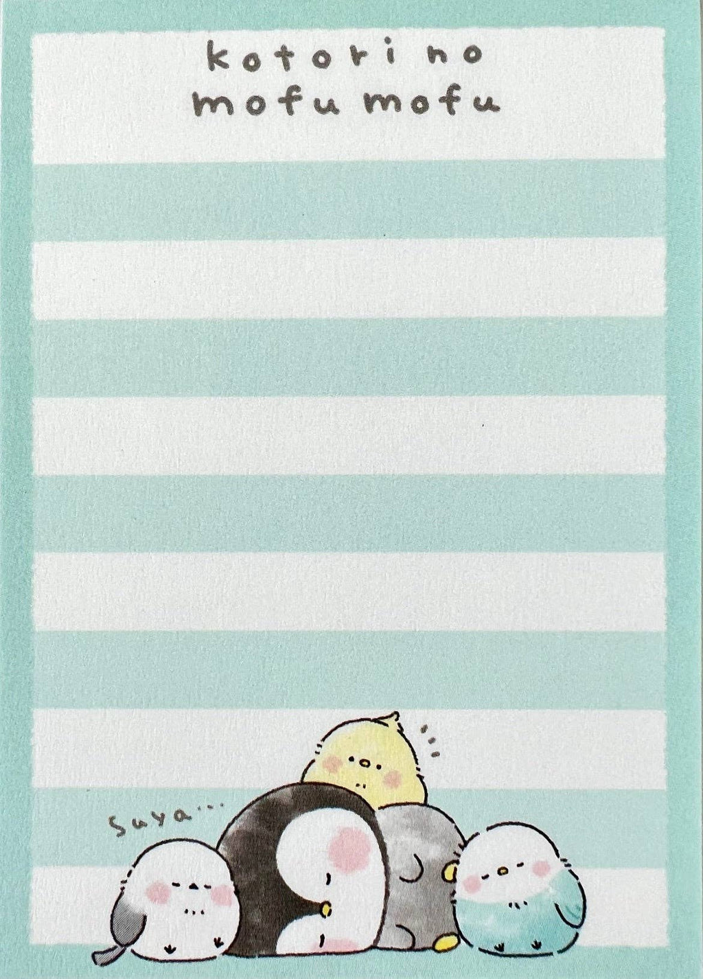 Birds kotori no mufu mofu Mini Notepad