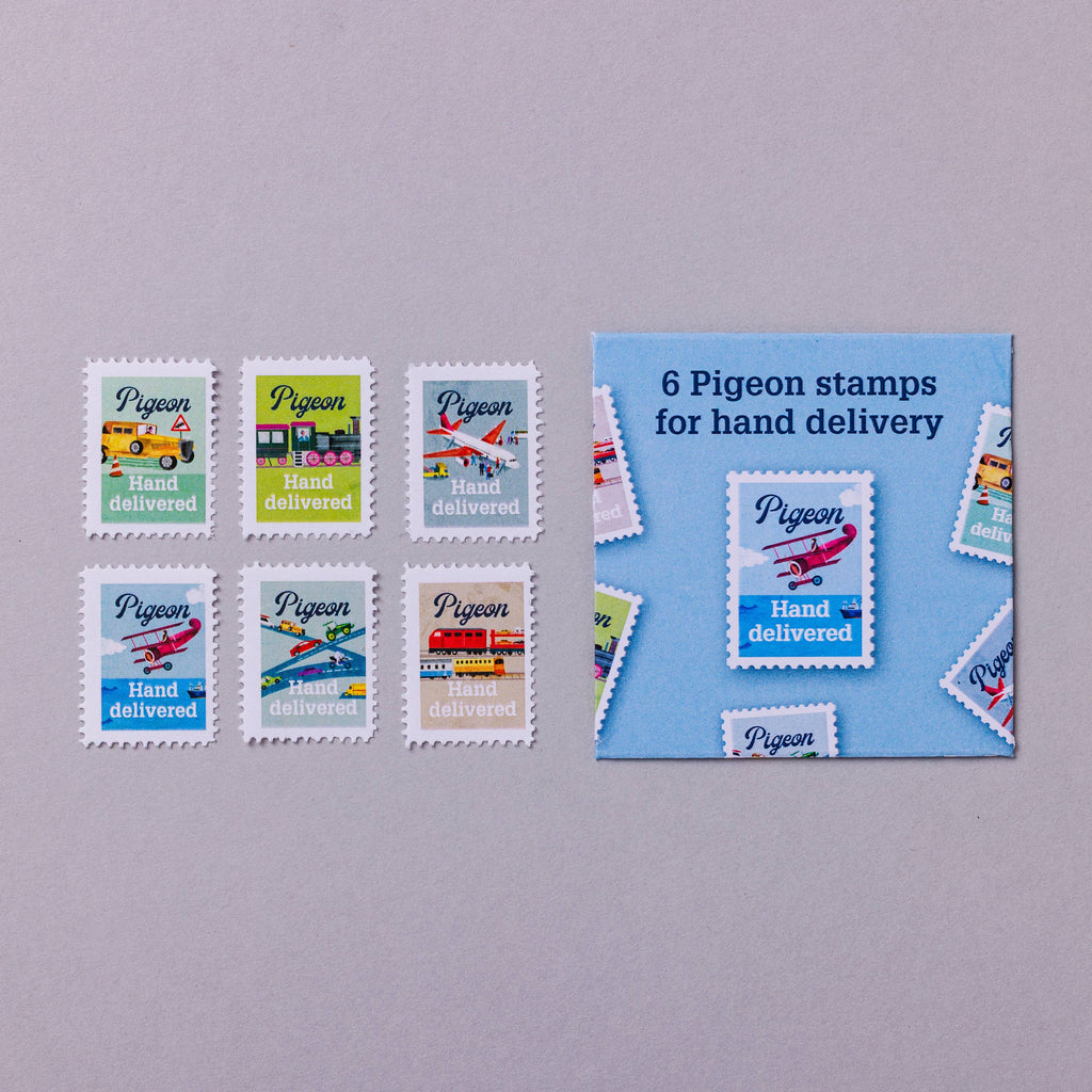 Hand-delivered Pigeon stamps