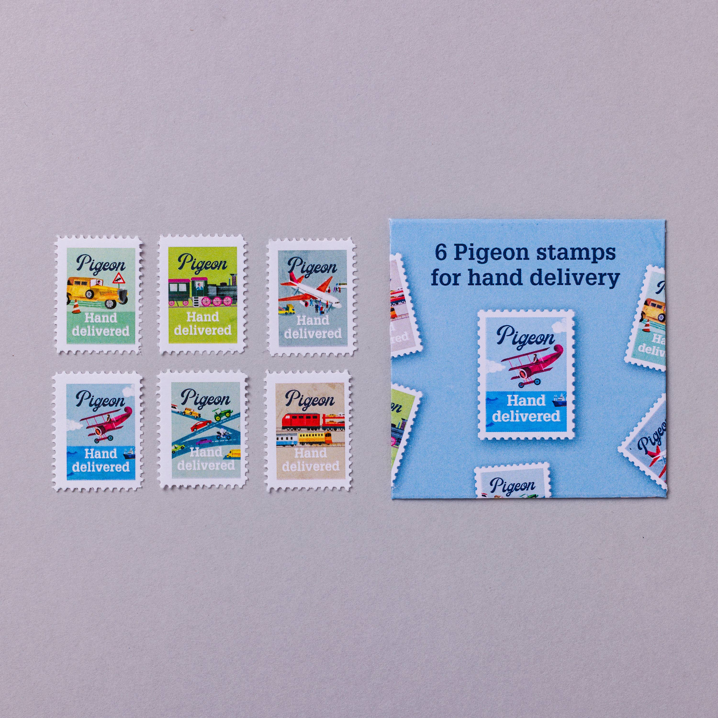 Hand-delivered Pigeon stamps