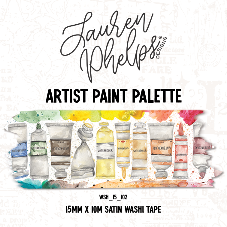 Lauren Phelps Artist Paint Palette 15mm satin washi tape
