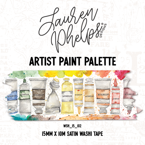 Lauren Phelps Artist Paint Palette 15mm satin washi tape