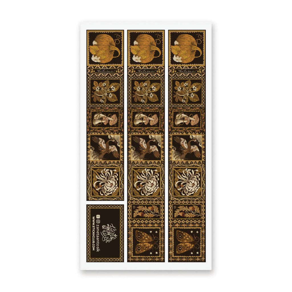 Autumn in Gold Washi Sticker Sheet