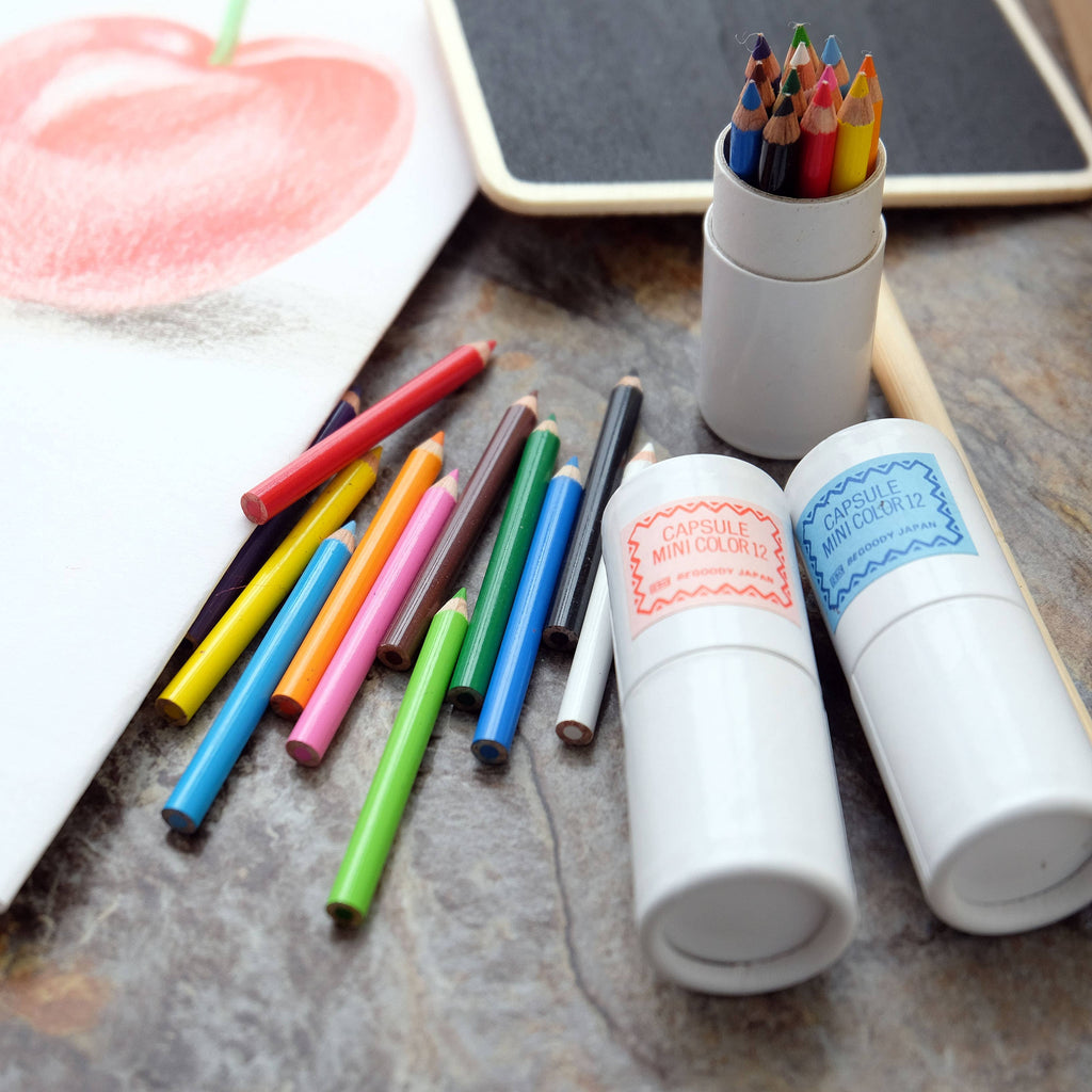 12 mini pencils in mini paper tube