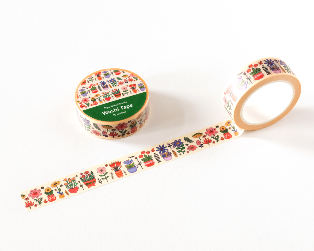 Floral Plant Pots Washi Tape