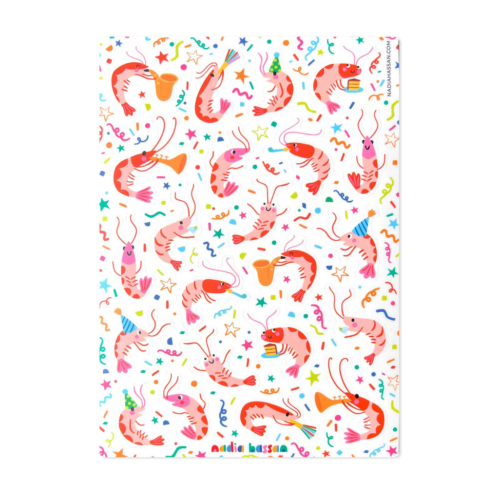 Shrimp Cocktail 5x7 Sticker Sheet