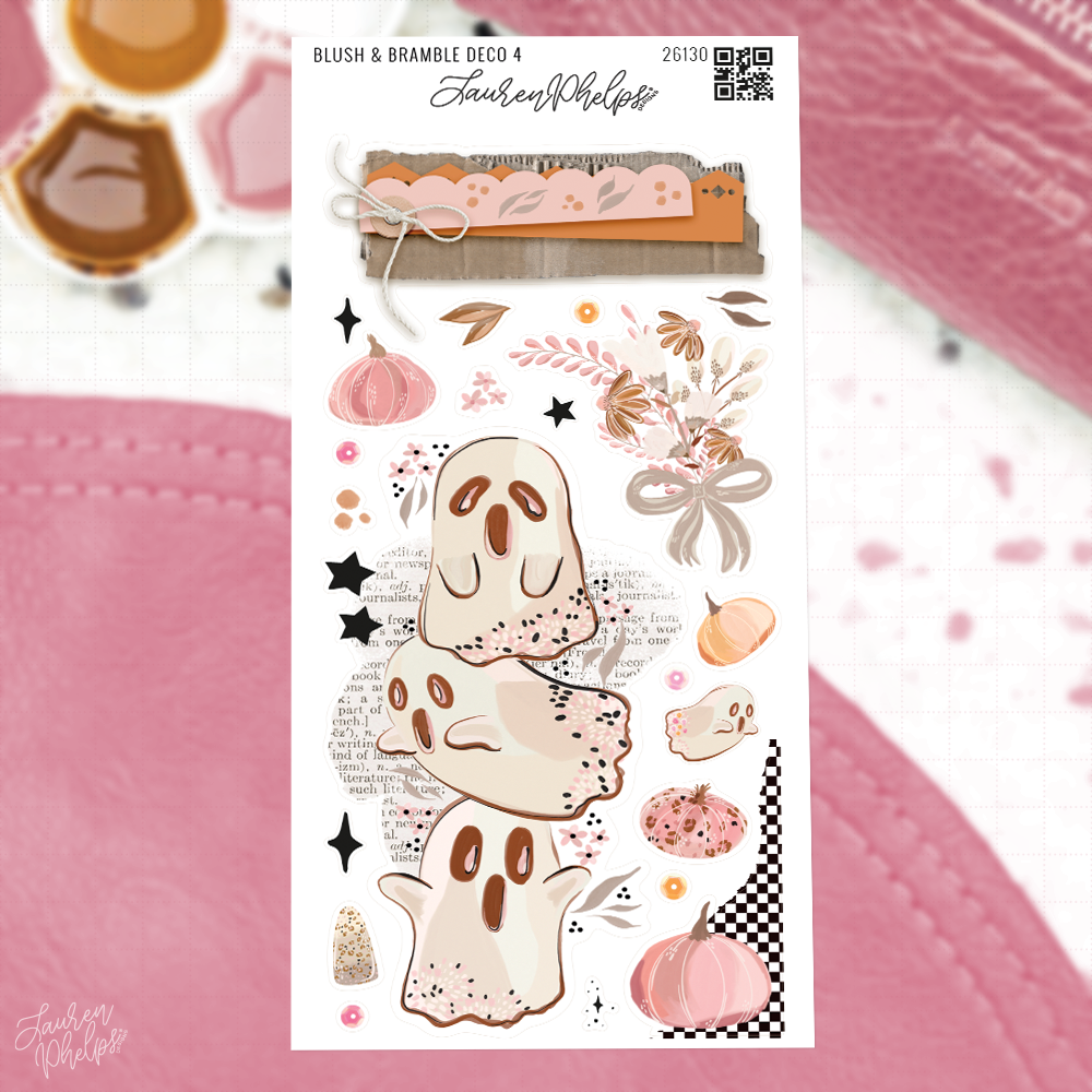 Lauren Phelps Blush & Bramble Deco 4 vinyl sticker sheet