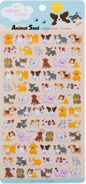 Puppy Puffy Stickers