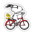 Peanuts® Waterproof Sticker - Snoopy Riding A Bicycle