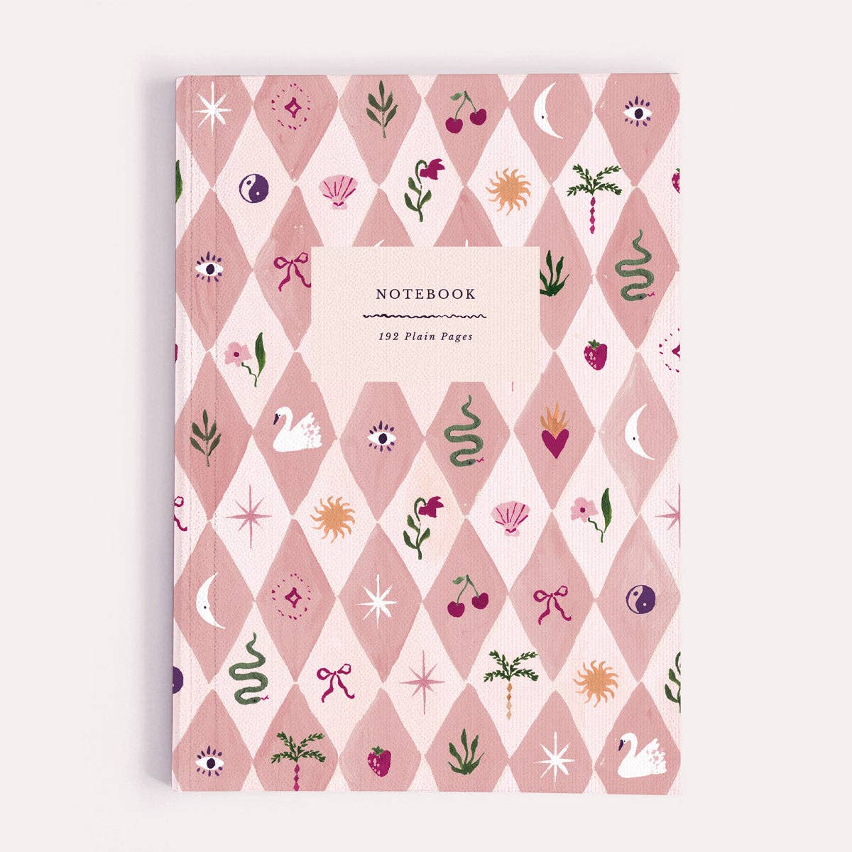 Blush Harlequin Notebook | Plain Page Journal | Notebooks
