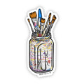 Blank Tag Co.® Waterproof Sticker - Jar of Paint Brushes