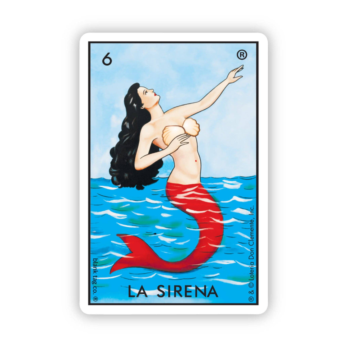 Loteria® Waterproof Sticker - La Sirena
