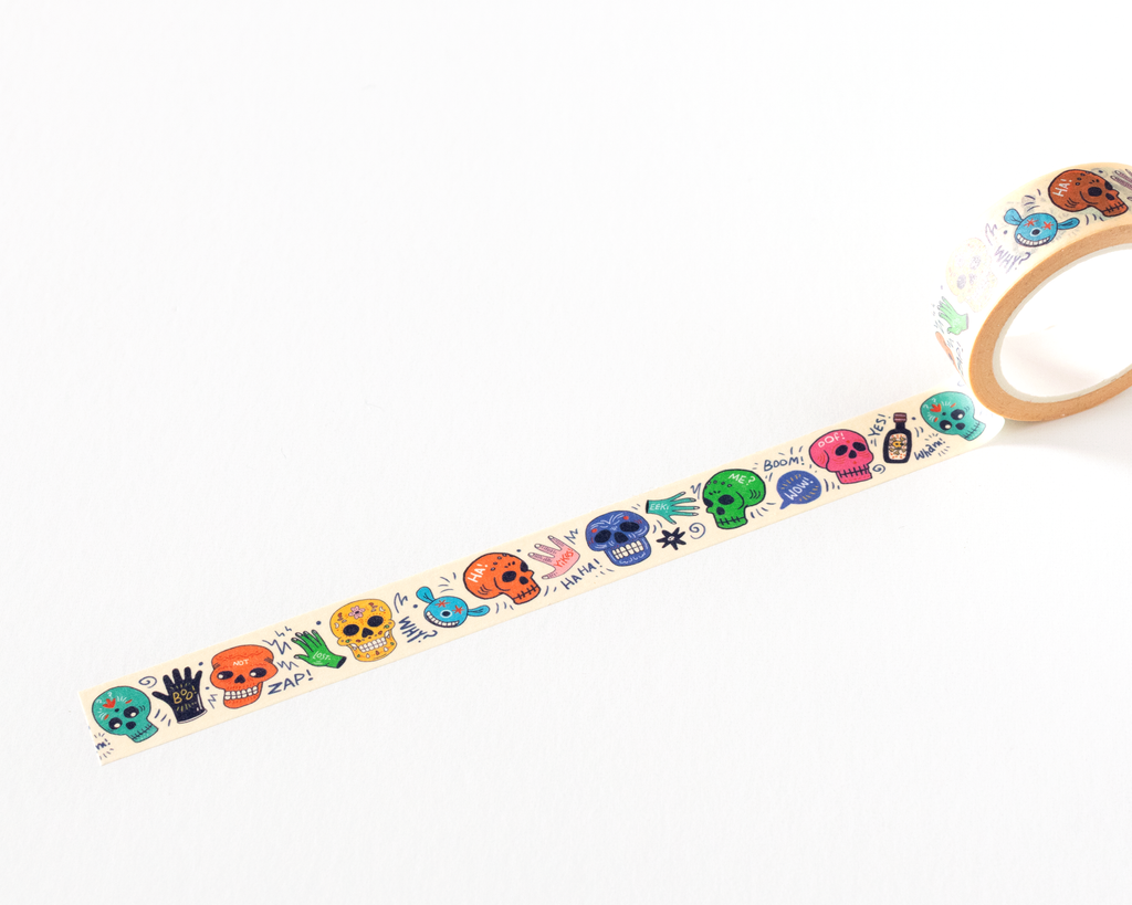 Colorful Skulls Washi Tape