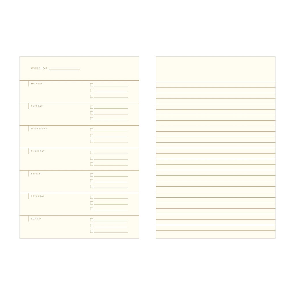 Simple Plan Undated Weekly Planner Journal : Sky Blue