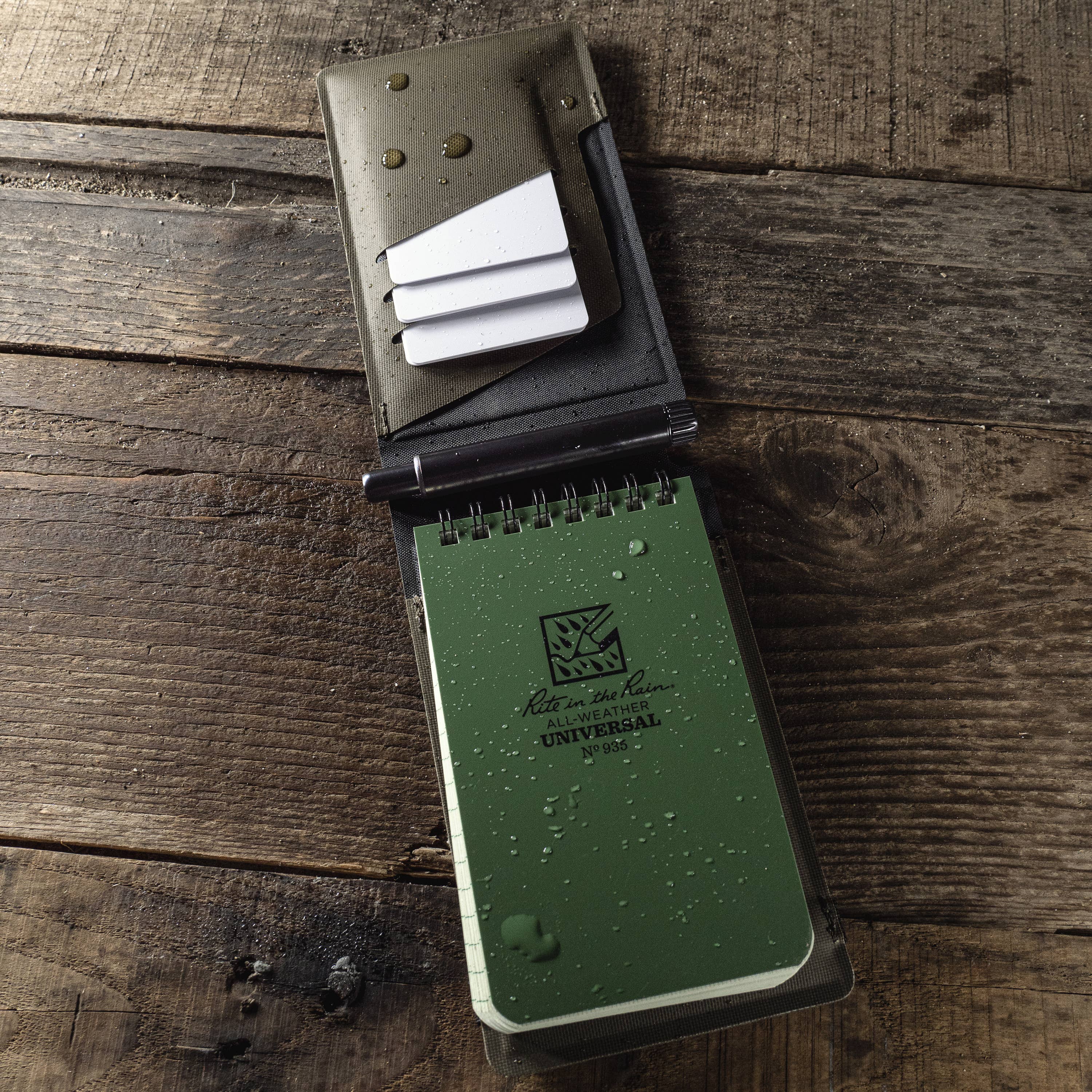 UPDRAFT TOP OPEN WALLET 3X5 - DARK GREEN TPU