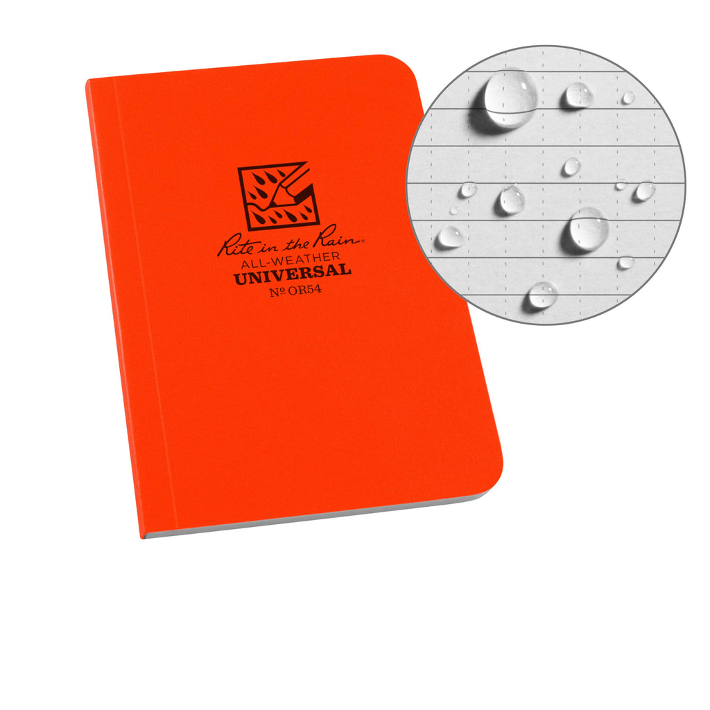 Rite in the Rain 3.5" x 5" Pocket Notebook, Orange