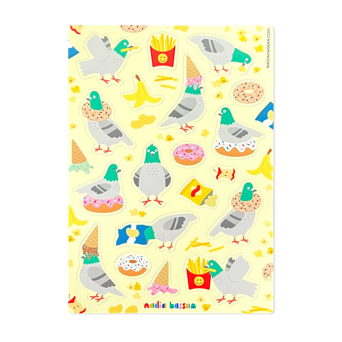Pigeon Paradise 5x7 Sticker Sheet