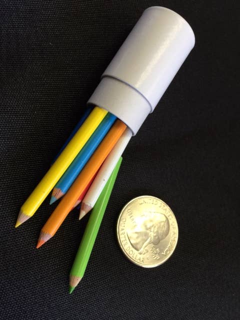 12 mini pencils in mini paper tube