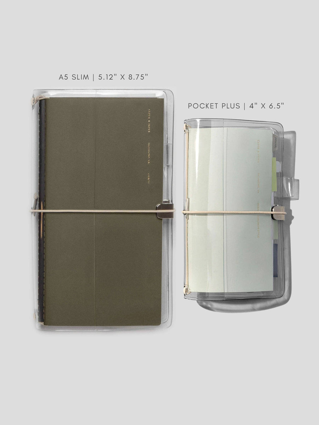 Clear Vinyl Travel Notebook Cover | A5 Slim