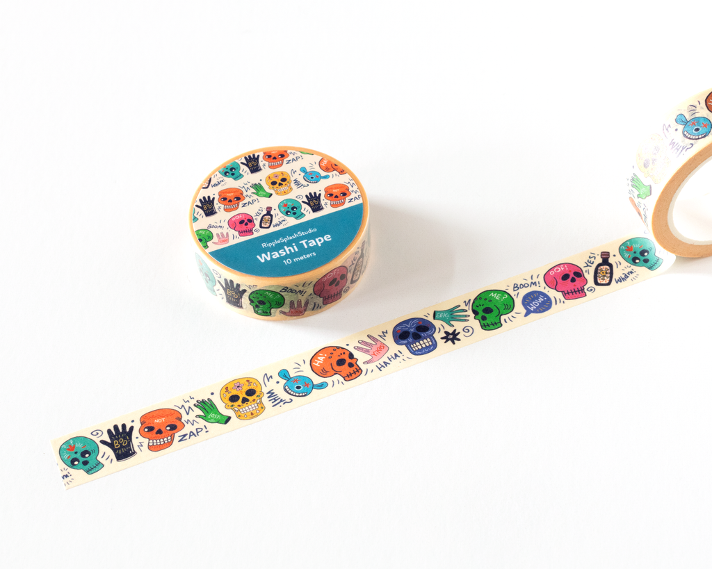 Colorful Skulls Washi Tape