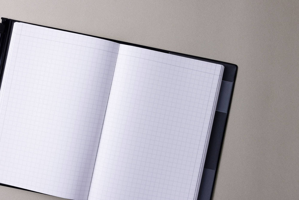 EDiT B6 Grid Notebook with PVC Cover & Zipper Pocket