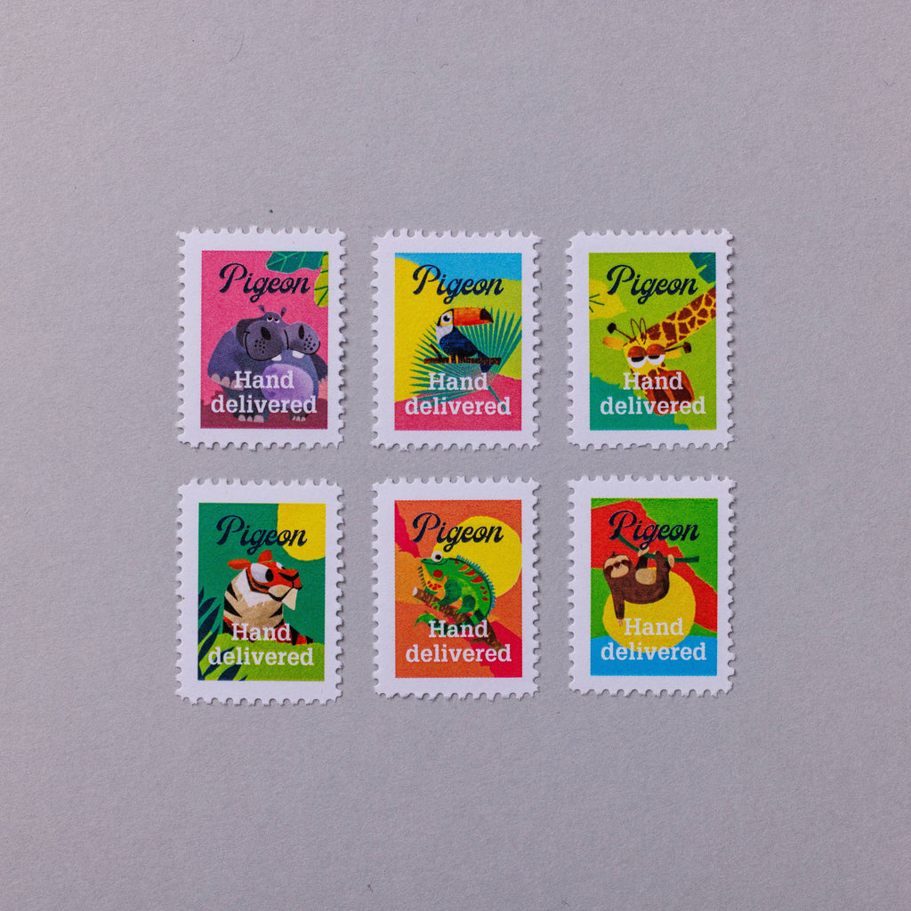 Hand-delivered Pigeon stamps