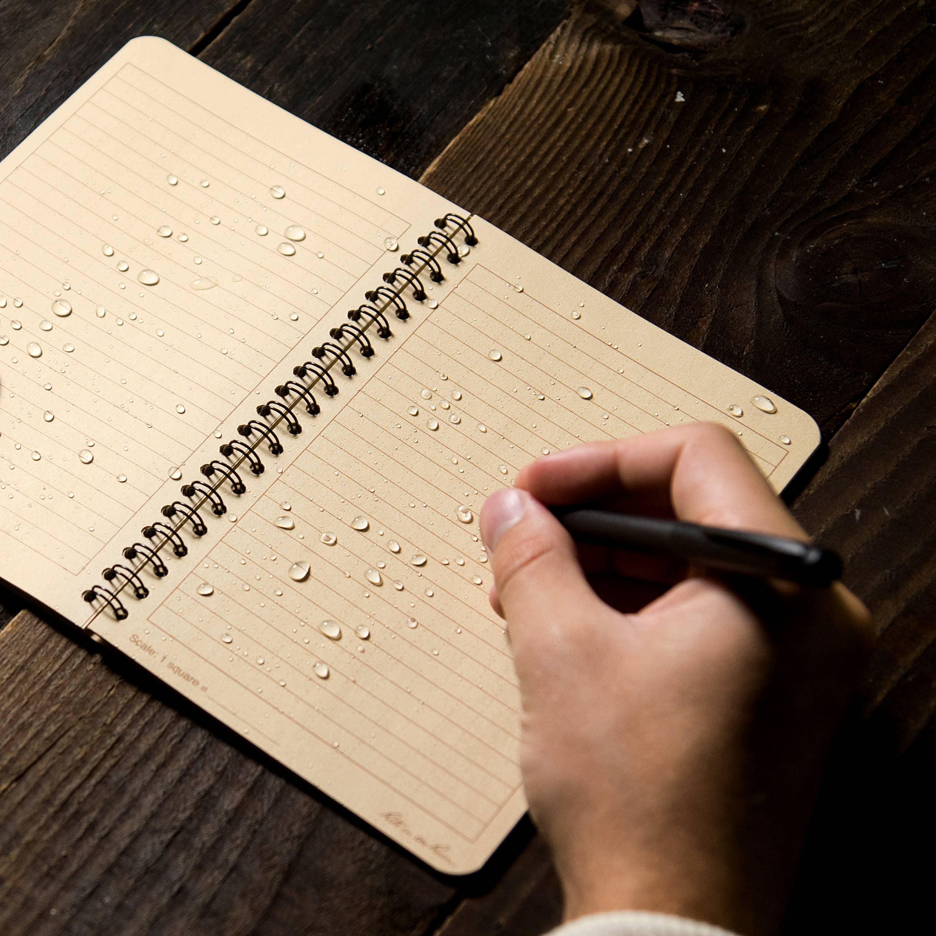 Rite in the Rain 4.625" x 7" Side Spiral Notebook, Tan