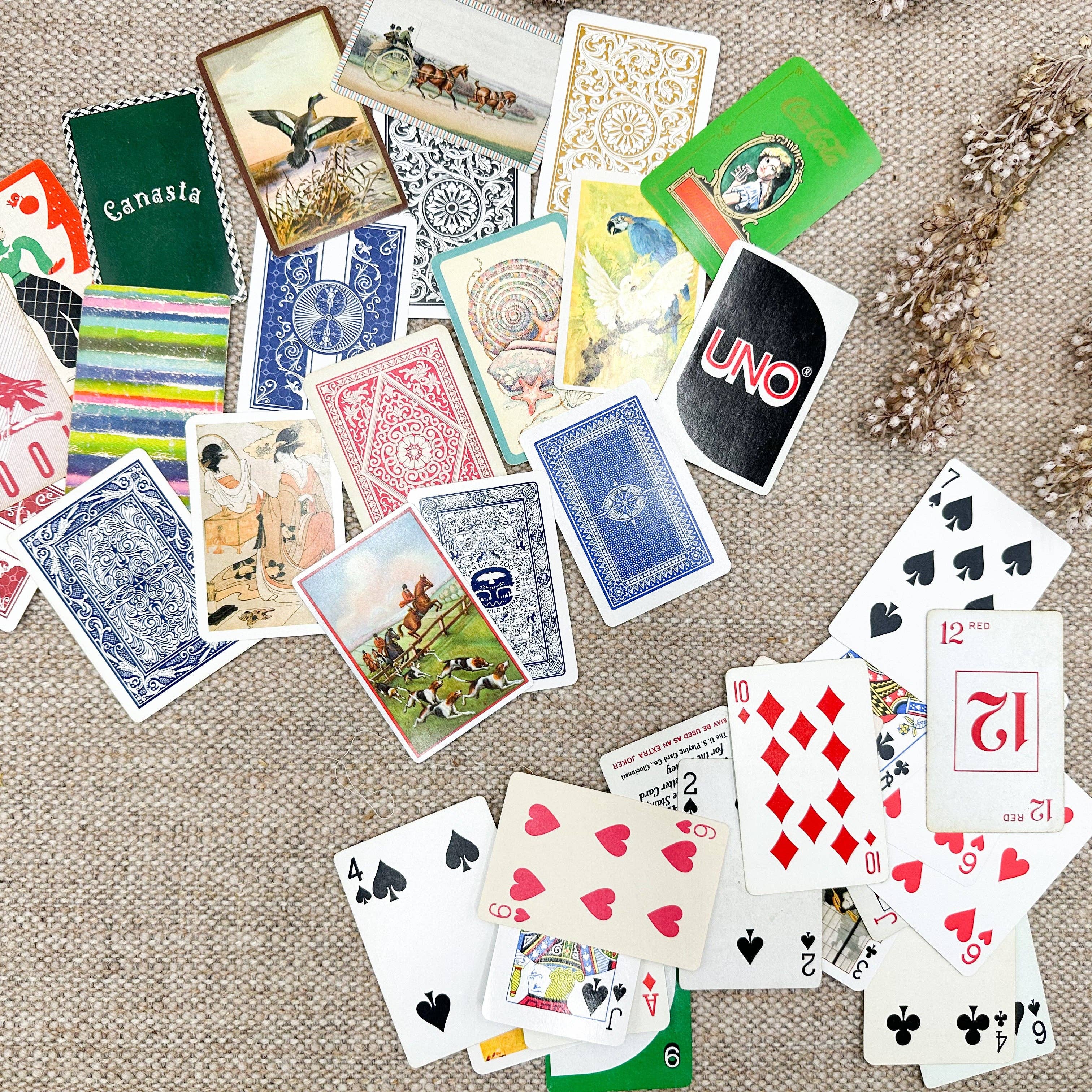 Vintage Playing Card Pack for Mixed Media Art