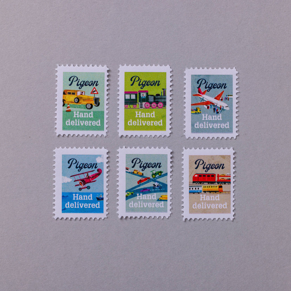 Hand-delivered Pigeon stamps