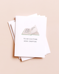 New Chapter — Book Pun Congrats / Grad / Retirement Card