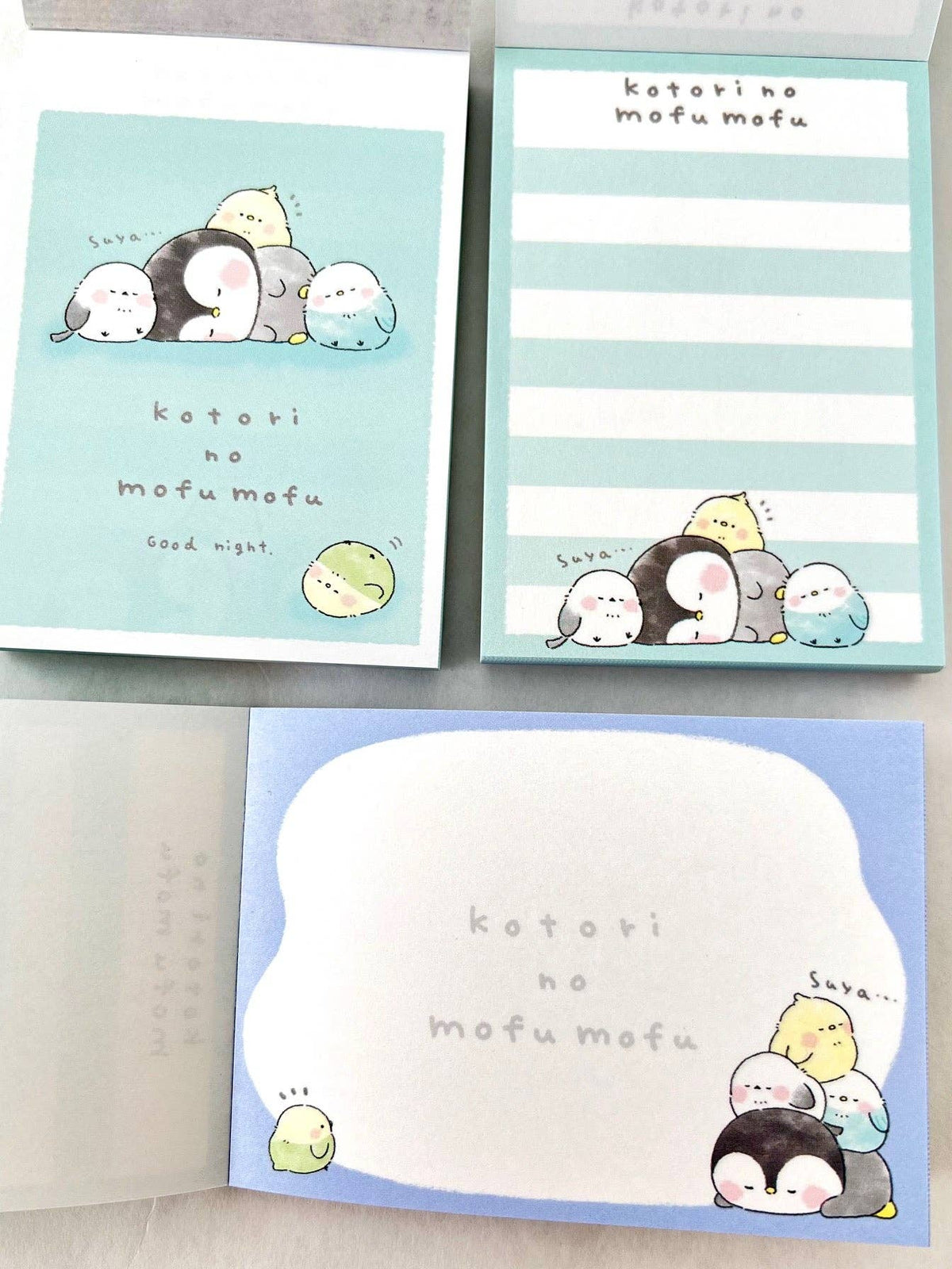 Birds kotori no mufu mofu Mini Notepad