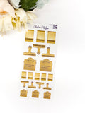 Lauren Phelps Brass Clips deco sticker sheet