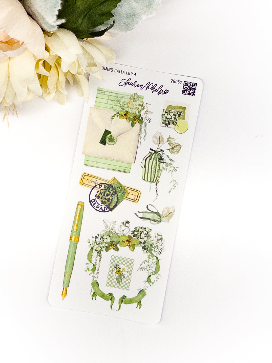 Lauren Phelps Blooming Collection Calla Lily 4 deco sticker sheet