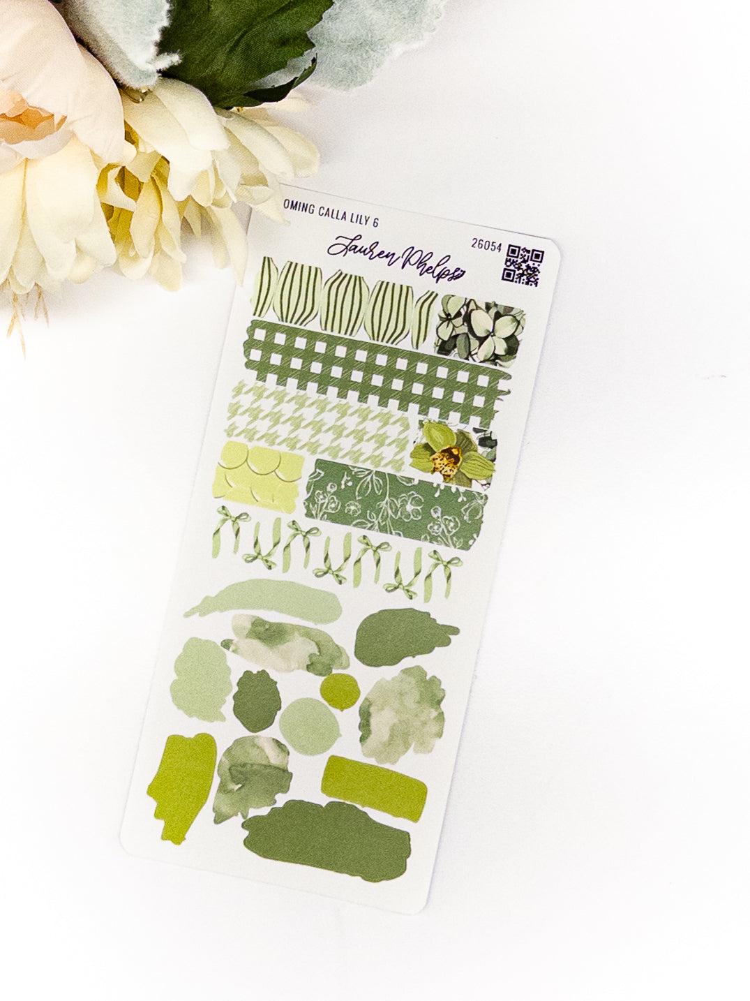 Lauren Phelps Blooming Collection Calla Lily 6 deco sticker sheet