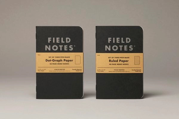 Field Notes Pitch Black Pocket Size - 3pk