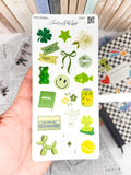 Lauren Phelps Junk Journal Green Trinkets deco sticker sheet