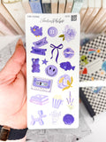 Lauren Phelps Junk Journal Purple Trinkets deco sticker sheet