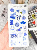 Lauren Phelps Junk Journal Blue Trinkets deco sticker sheet