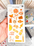 Lauren Phelps Junk Journal Orange Trinkets deco sticker sheet