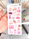 Lauren Phelps Junk Journal Pink Trinkets deco sticker sheet