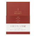 Midori One Year Diary - Red