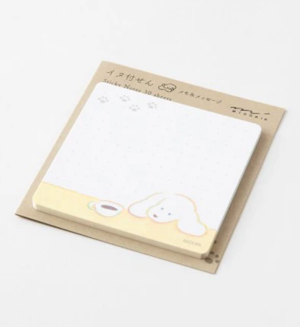 Midori Sticky Notes - Coffee and Dog