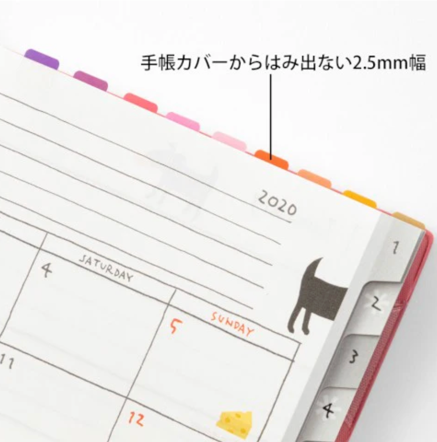 Midori Index Label Chiratto 24 colors