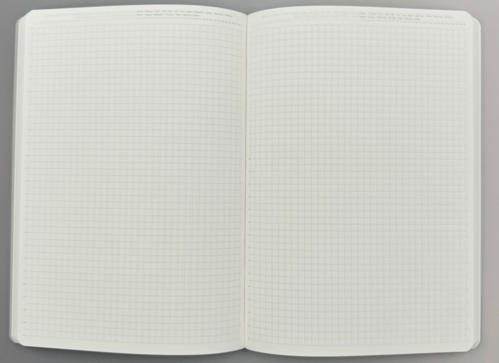 Stalogy 365 Days Notebook A5 Grid Cloud Grey