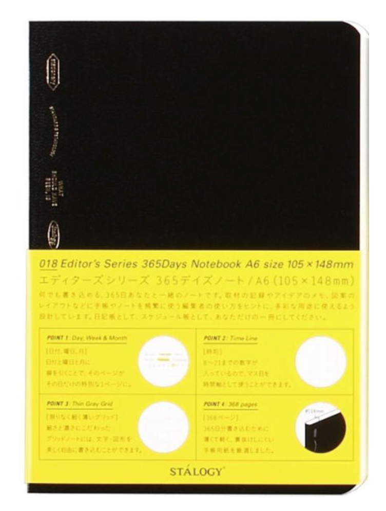 Stalogy 365 DAYS NOTEBOOK A6 - Grid