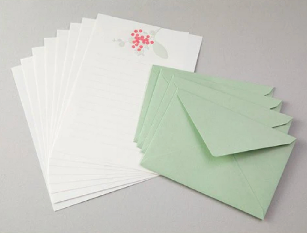 Midori Red Bouquet Letter Set