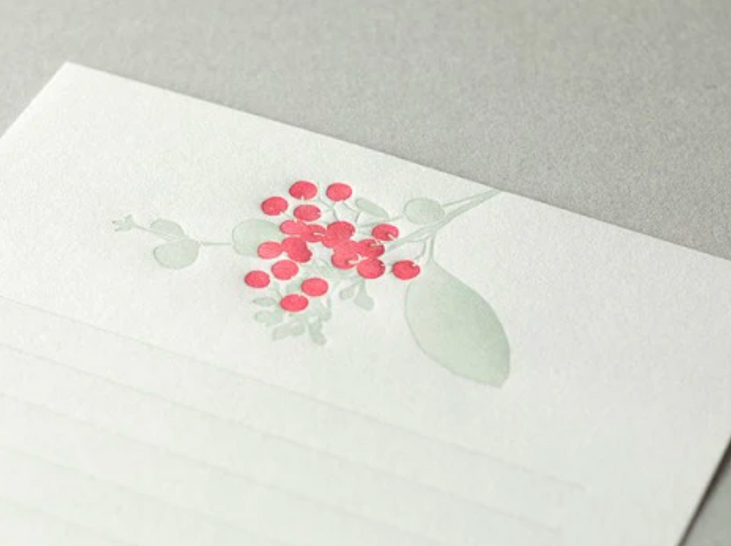 Midori Red Bouquet Letter Set