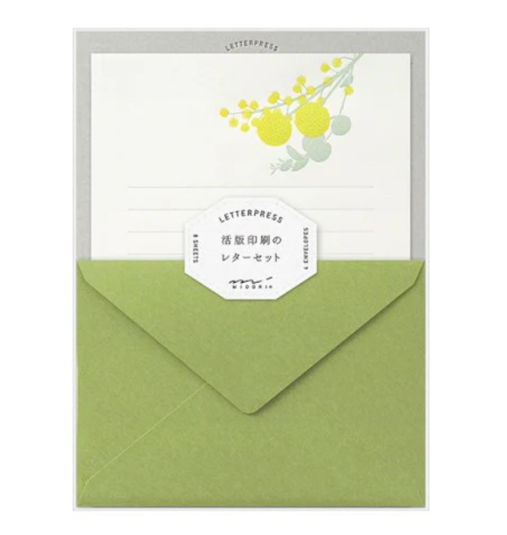 Midori Yellow Bouquet Letter Set