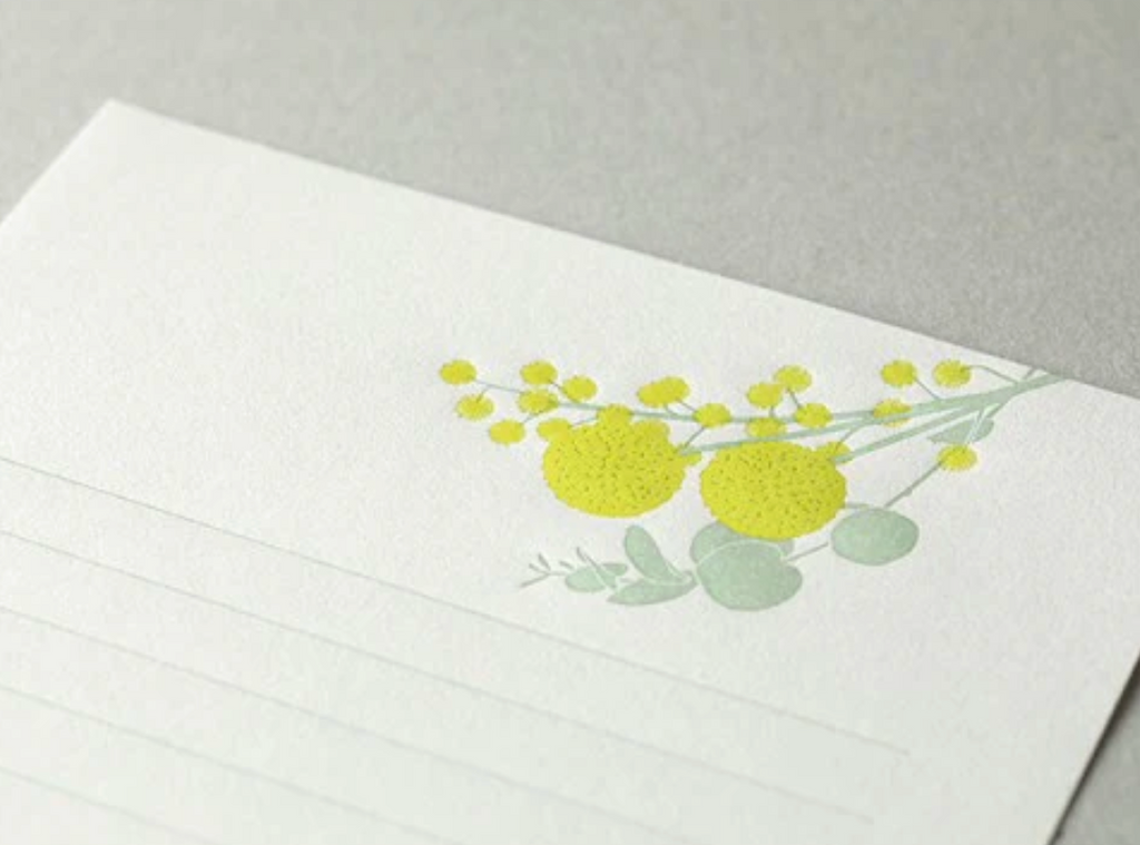 Midori Yellow Bouquet Letter Set
