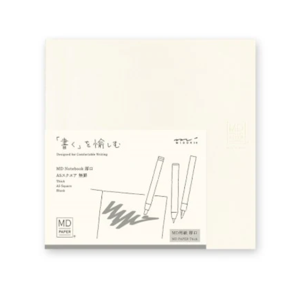 MD NOTEBOOK COTTON A5 SQUARE THICK BLANK