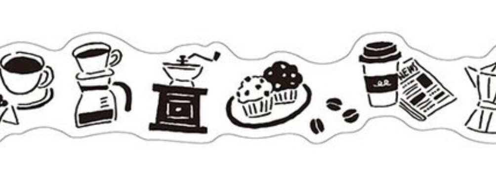 Kurashi Black-and-White Washi Tape
